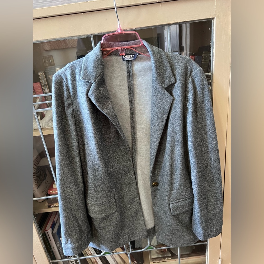 𝑭𝒂𝒉𝒆𝒓𝒕𝒚 Women’s Dream Flannel Blazer in Mountain Charcoal Gray - Picture 4 of 6